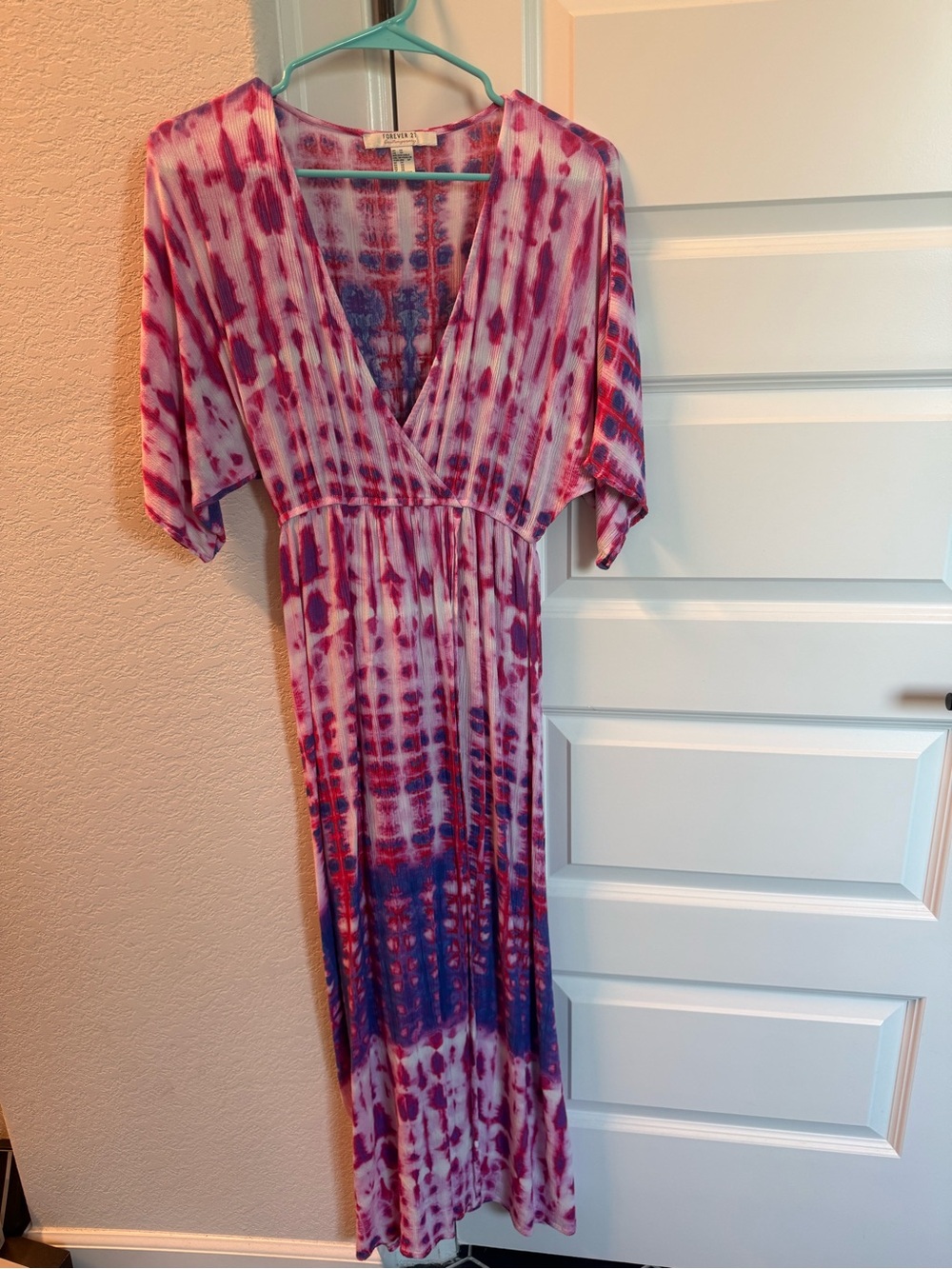 Forever 21 Pink and Purple Tie-Dye Maxi Dress